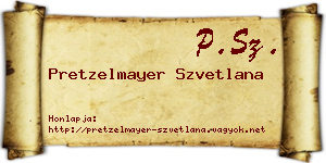 Pretzelmayer Szvetlana névjegykártya